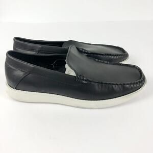 Tahari Mens Hipster Casual Loafers Size 10 Black Slip On Almond Toe